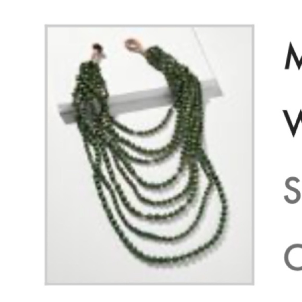 guc Tommy Bahama maize multi strand necklace in green